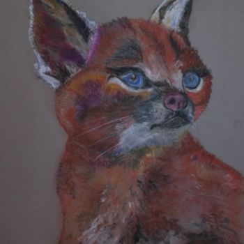 Painting titled "mon chat  Karl-raca…" by Maugau, Original Artwork