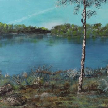 Peinture intitulée "Draveil, les étangs…" par Jean-Louis Maurer, Œuvre d'art originale, Acrylique