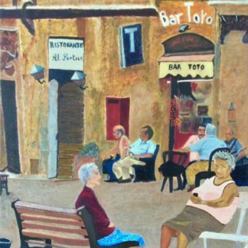 Peinture intitulée "Bar ToTo" par Maurice Bellolo, Œuvre d'art originale, Huile Monté sur Châssis en bois
