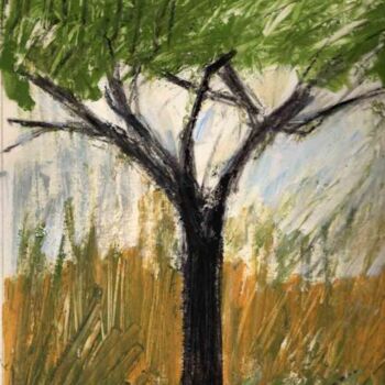 Painting titled "arbre55 - 20 x 30 cm" by Maurice Boulogne, Original Artwork