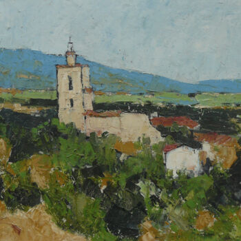 Painting titled "Le Village de Saint…" by Maurice Boulogne, Original Artwork