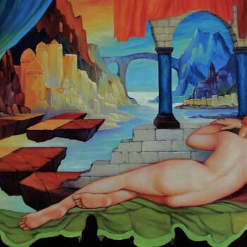 Peinture intitulée "Le sommeil" par Maurice Lepage, Œuvre d'art originale