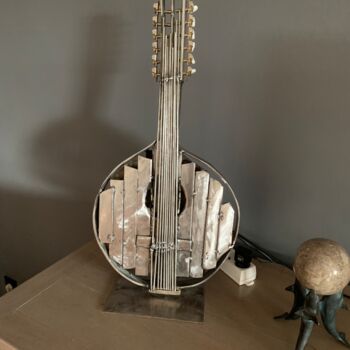 Sculpture intitulée "Mandoline" par Moris, Œuvre d'art originale, Métaux
