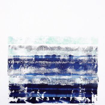 Peinture intitulée "Variation Bleue 10" par Maurice Vincent, Œuvre d'art originale, Acrylique Monté sur Châssis en bois