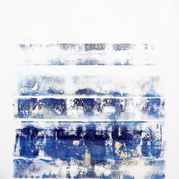Peinture intitulée "Variation Bleue 11" par Maurice Vincent, Œuvre d'art originale, Acrylique Monté sur Châssis en bois