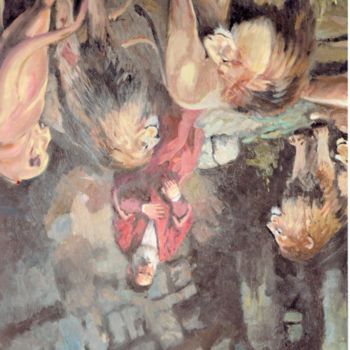 Malerei mit dem Titel "Daniel dans la foss…" von Maurice Fhima, Original-Kunstwerk, Öl