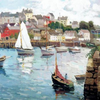 Malerei mit dem Titel "La Bretagne" von Maurice Fhima, Original-Kunstwerk, Öl