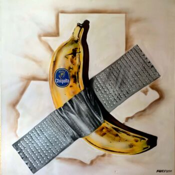 Ζωγραφική με τίτλο "Banana Republic" από Mauricio Jose Miranda, Αυθεντικά έργα τέχνης, Ακρυλικό Τοποθετήθηκε στο Ξύλινο φορε…