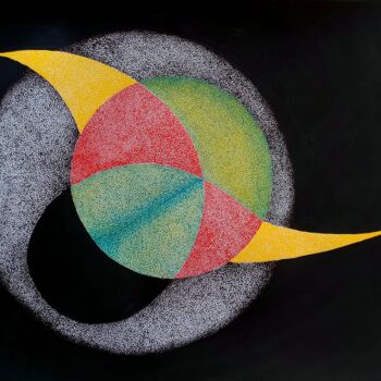 Disegno intitolato "Cosmic Messenger" da Maurício Magalhães Entringer, Opera d'arte originale, Pennarello