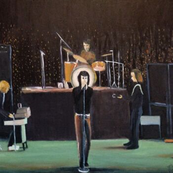 Painting titled "The Doors playing l…" by Mauricio Palma, Original Artwork, Oil
