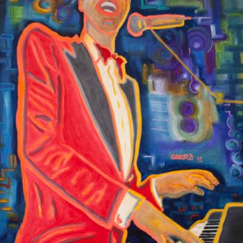 Painting titled "Ray, the pianist." by Mauricio Galarza Madrid, Original Artwork, Oil