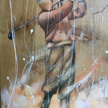 Картина под названием "BobbyJones" - Maurizio Baraziol, Подлинное произведение искусства, Акрил Установлен на Деревянная пан…