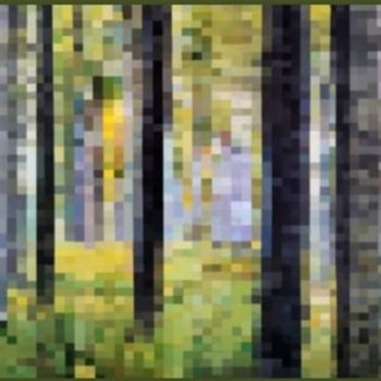 Painting titled "Nel bosco" by Maurizio Galasso, Original Artwork, Acrylic