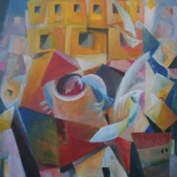 Pittura intitolato "natura urbana" da Maurizio Aprea, Opera d'arte originale, Acrilico
