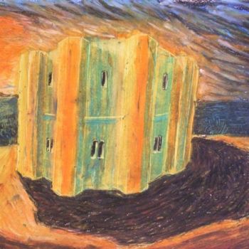 Peinture intitulée "Castel del Monte" par Maurizio Aprea, Œuvre d'art originale, Pastel