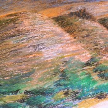 Painting titled "Paesaggio autostrad…" by Maurizio Aprea, Original Artwork, Pastel