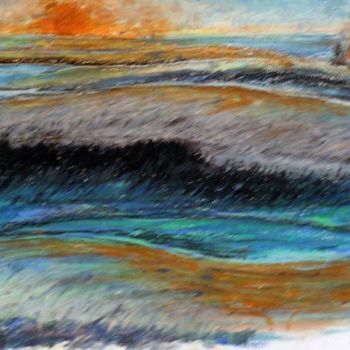 Painting titled "Sulle onde" by Maurizio Aprea, Original Artwork, Pastel
