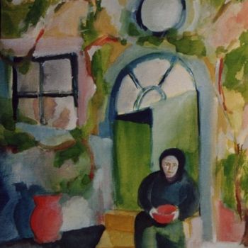 Pittura intitolato "La porta di casa" da Maurizio Aprea, Opera d'arte originale