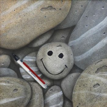 Painting titled "a-slip-of-smile" by Maurizio Giarnetti, Original Artwork