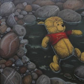 Peinture intitulée "winnie-the-puddle" par Maurizio Giarnetti, Œuvre d'art originale