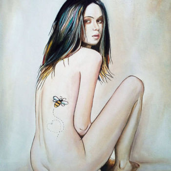 Pintura titulada "Honeybee" por Maurizio Puglisi, Obra de arte original, Oleo