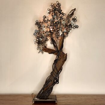 Sculpture titled "Tree" by Mauro Mangiafico (MalloLab), Original Artwork, Metals