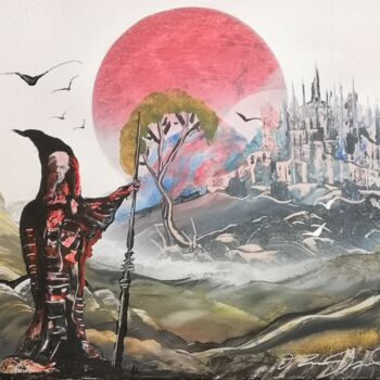 Painting titled "Il guardiano" by Mauro Sposito, Original Artwork, Spray paint
