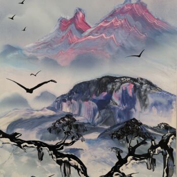 제목이 "Winter Himalaya"인 미술작품 Mauro Sposito로, 원작, 페인트 스프레이