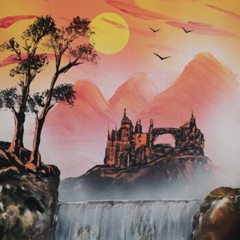 "Castle sunset" başlıklı Tablo Mauro Sposito tarafından, Orijinal sanat, Akrilik