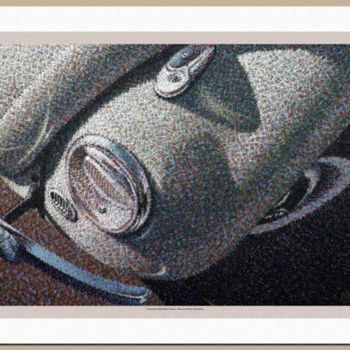 Pintura intitulada "Fusca Branco" por Mauro Soares, Obras de arte originais, Óleo