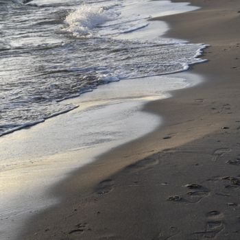 Photographie intitulée "sable et mer" par Martine Maury, Œuvre d'art originale, Photographie numérique