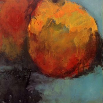 Painting titled "Orange" by Mauvisseau-Bordin, Original Artwork, Oil