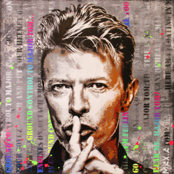 Peinture intitulée "David Bowie space o…" par Max Andriot, Œuvre d'art originale, Acrylique