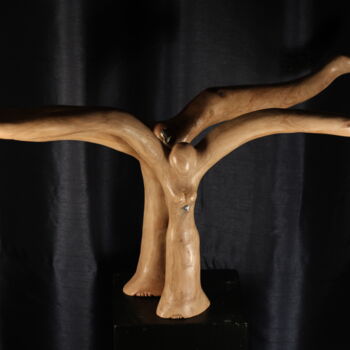 Sculpture titled "Danseurs" by Max Bernard, Original Artwork, Wood