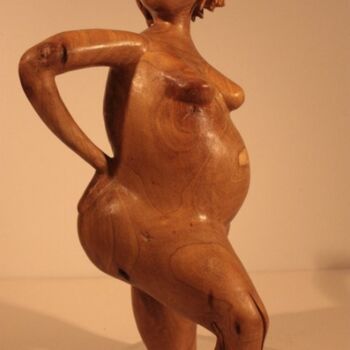 Скульптура под названием "Rachelle - le modèle" - Max Bernard, Подлинное произведение искусства, Дерево