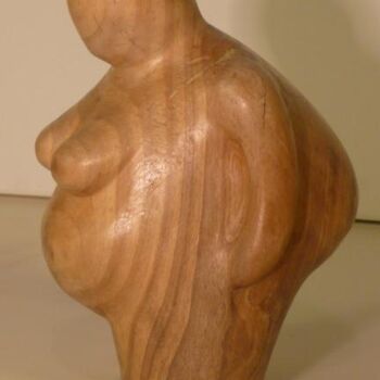 Sculptuur getiteld "Ronde - toute en ro…" door Max Bernard, Origineel Kunstwerk, Hout