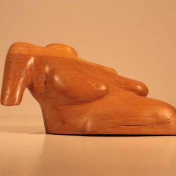 Sculpture titled "Enceinte - jusqu'au…" by Max Bernard, Original Artwork, Wood