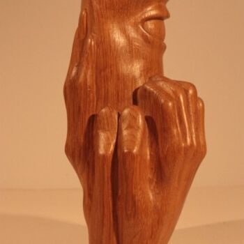 Sculpture intitulée "Crispation - ça fai…" par Max Bernard, Œuvre d'art originale, Bois
