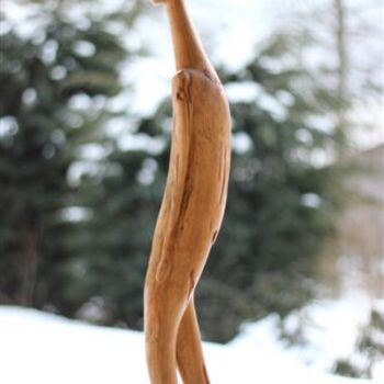 Sculpture titled "L'homme qui va de l…" by Max Bernard, Original Artwork, Wood