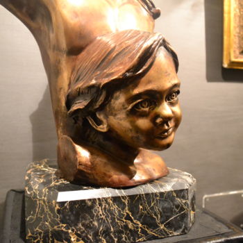 Skulptur mit dem Titel "LA CHIAMATA DEGLI A…" von Max D'Avanzo Il Nolano, Original-Kunstwerk, Metalle