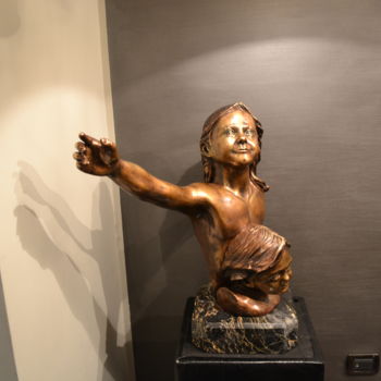 Escultura intitulada "LA CHIAMATA DEGLI A…" por Max D'Avanzo Il Nolano, Obras de arte originais, Metais