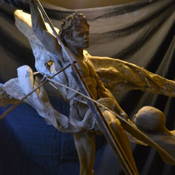 Sculpture titled "HOMO NOVUS - UNA NU…" by Max D'Avanzo Il Nolano, Original Artwork, Metals
