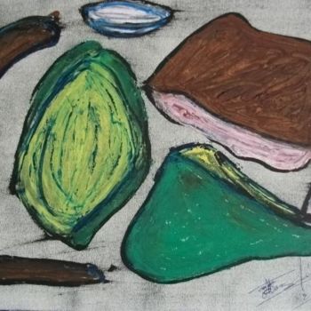 Malerei mit dem Titel "BONNE APETIT" von Max-Denis Deperrois, Original-Kunstwerk, Öl
