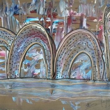 Painting titled "CATHEDRAL" by Max-Denis Deperrois, Original Artwork, Oil