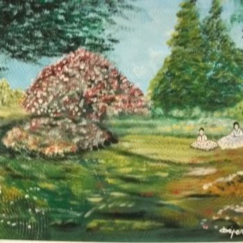 Painting titled "HOMAGE A MONET" by Max-Denis Deperrois, Original Artwork, Oil