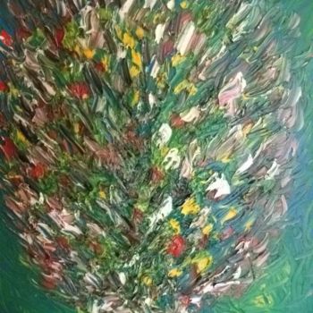Painting titled "LES FLEURS" by Max-Denis Deperrois, Original Artwork, Oil