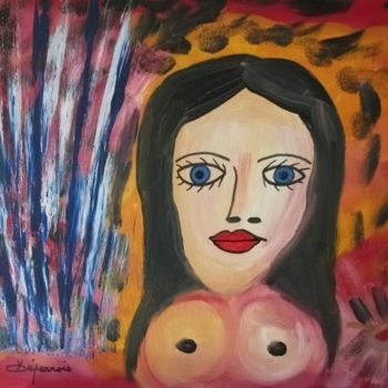 Painting titled "MONA LISA 2011" by Max-Denis Deperrois, Original Artwork, Oil