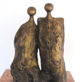Sculpture intitulée "Das glückliche Paar" par Max Leonhard, Œuvre d'art originale, Bronze