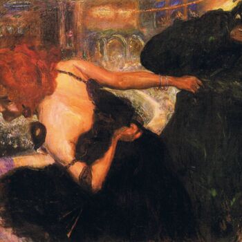 Pittura intitolato "Danse macabre" da Max Slevogt, Opera d'arte originale, Olio