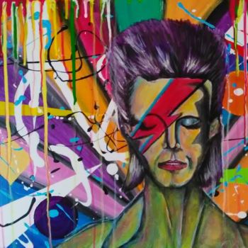Peinture intitulée "Ziggy's heaven" par Max, Œuvre d'art originale, Acrylique